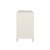 Worlds Away Corine Side Table - Matte Antique White Lacquer