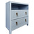 Worlds Away Corine Side Table - Matte Light Blue Lacquer