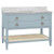 Worlds Away Cutler Bath Vanity - 48" - Light Blue Lacquer