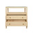 Worlds Away Douglas Side Table - Natural Grasscloth
