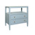 Worlds Away Douglas Side Table - Textured Light Blue Linen