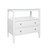 Worlds Away Douglas Side Table - Textured White Linen