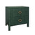 Worlds Away Edelman Side Table - Dyed Green Grasscloth