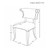 Worlds Away Eloise Dining Chair - Performance Light Blue Linen