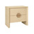 Worlds Away Ezra Side Table - Natural Grasscloth