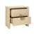 Worlds Away Ezra Side Table - Natural Grasscloth