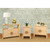 Worlds Away Ezra Side Table - Natural Grasscloth