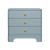 Worlds Away Fortune Side Table - Light Blue Matte Lacquer