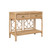 Worlds Away Gideon Console Table - Natural Rattan