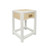 Worlds Away Jean Side Table - Natural Grasscloth