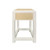 Worlds Away Jean Side Table - Natural Grasscloth