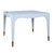 Worlds Away Lacey Game Table - Light Blue Lacquer