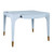 Worlds Away Lacey Game Table - Light Blue Lacquer
