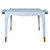 Worlds Away Lacey Game Table - Light Blue Lacquer