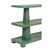 Worlds Away Lowen Console Table - Textured Green Linen