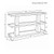 Worlds Away Lowen Console Table - Textured Green Linen