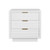Worlds Away Mateo Side Table - White Lacquer