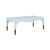 Worlds Away Medina Coffee Table - Light Blue Lacquer