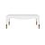 Worlds Away Medina Coffee Table - White Lacquer