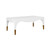 Worlds Away Medina Coffee Table - White Lacquer