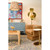 Worlds Away Newbury Coffee Table - Natural Grasscloth