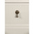 Worlds Away Novalie Side Table - Matte Antique White Lacquer