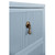 Worlds Away Novalie Side Table - Matte Light Blue Lacquer