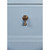 Worlds Away Novalie Side Table - Matte Light Blue Lacquer