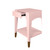 Worlds Away Patti Side Table - Pink Lacquer