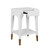 Worlds Away Patti Side Table - White Lacquer