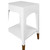Worlds Away Patti Side Table - White Lacquer