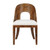 Worlds Away Rafferty Dining Chair - Dark Burl Wood