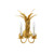 Worlds Away Reseda Sconce - Gold Leaf.