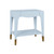 Worlds Away Ronny Side Table - Light Blue Lacquer