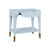 Worlds Away Ronny Side Table - Light Blue Lacquer