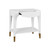 Worlds Away Ronny Side Table - White Lacquer