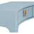 Worlds Away Sabrina Console Table - Textured Light Blue Linen