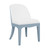 Worlds Away Sadie Dining Chair - Textured Light Blue Linen