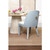 Worlds Away Sadie Dining Chair - Textured Light Blue Linen