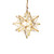 Worlds Away Small Clear Star Chandelier - Gold
