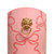 Worlds Away Small Oval Wastebasket With Lion Handles - Pink
