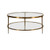 Worlds Away Stacey Coffee Table - Antique Brass