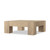 Four Hands Abaso Small Square Coffee Table - Whitewash Rustic Wormwood Oak