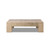 Four Hands Abaso Coffee Table - 55'' - Whitewash Rustic Wormwood Oak