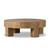 Four Hands Abaso Round Coffee Table 42" - Rustic Wormwood Oak