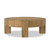 Four Hands Abaso Round Coffee Table 42" - Rustic Wormwood Oak