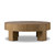 Four Hands Abaso Round Coffee Table 42" - Rustic Wormwood Oak
