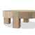 Four Hands Abaso Round Coffee Table 42" - Whitewash Rustic Wormwood Oak