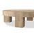 Four Hands Abaso Round Coffee Table - Whitewash Rustic Wormwood Oak