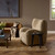 Four Hands Amelie Swivel Recliner - Beige Shearling